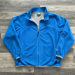 VTG LL Bean Full Zip Polartec Fleece Jacket Size Men's LARGE Blue 0 AFE4